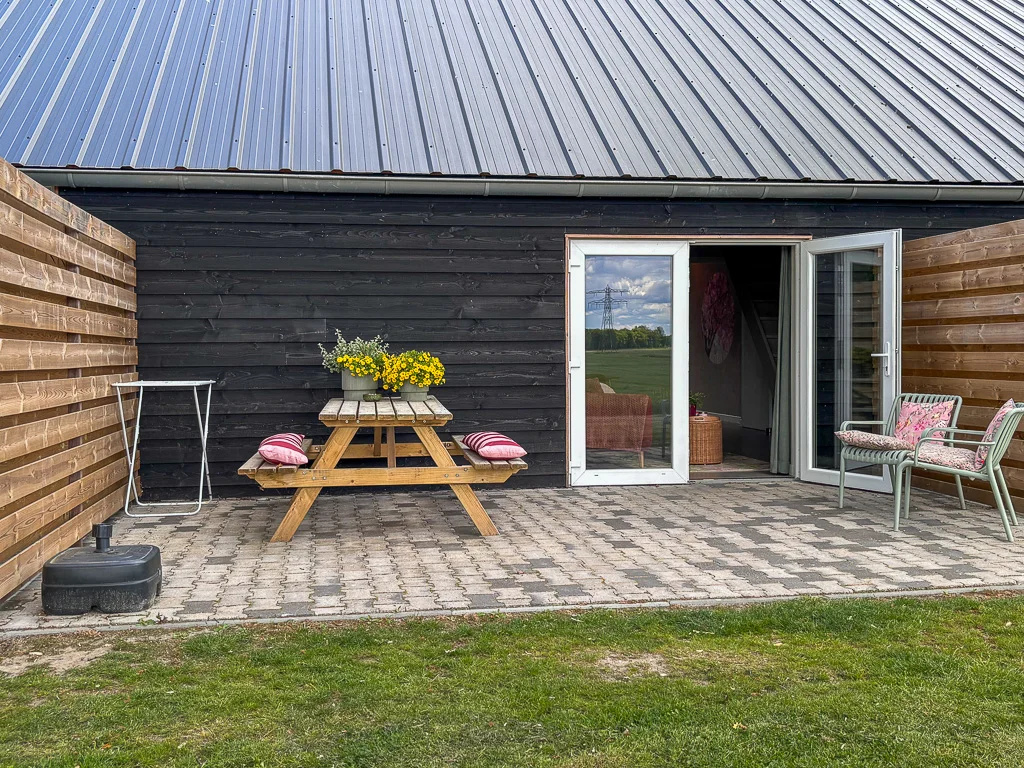 Terras vakantie appartement Lentebloesem - Buitenplaats Ureterp
