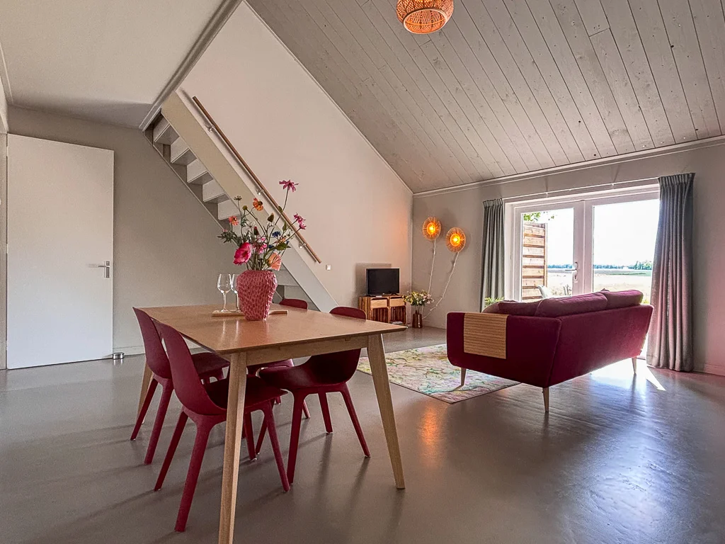 Woonkamer Vakantie appartement Lentebloesem - Buitenplaats Ureterp