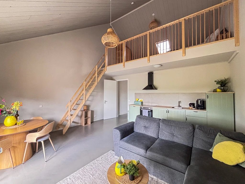 Woonkamer appartement Herfstoogst - Buitenplaats Ureterp